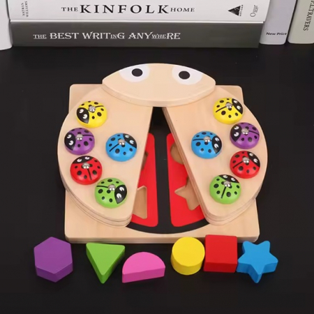 Jucarii educative - Set Joc Buburuza Magnetic Montessori cu Forme Geometrice