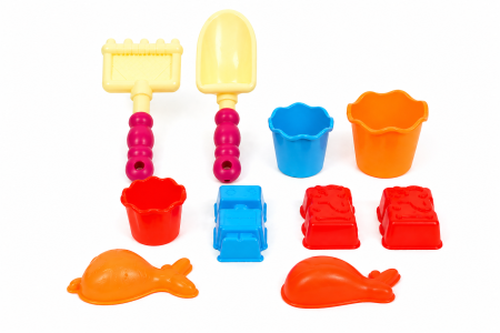 Set jucării de plajă cu găleată mare și accesorii – 9 piese pentru nisip [2]