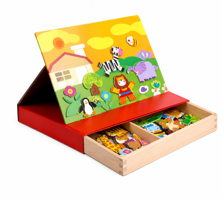 Toate Jucariile pentru Copii - Set magnetic educativ cu animale și forme – 117 piese creativ