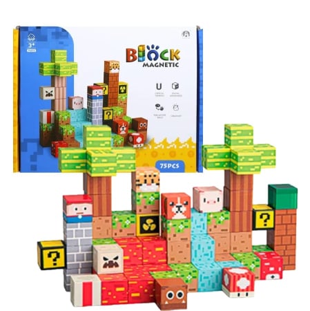 Set Minecraft Magnetic – 72 / 102 / 117 / 146 piese, Joc STEM pentru Copii 3+ [2]