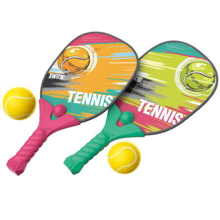 Joaca de Vara & Apa - Set palete pickleball pentru copii cu 3 piese și design ergonomic pentru joacă activă