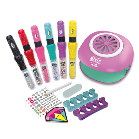 Jucarii educative - Set pictură pentru unghii, cu accesorii – multicolor