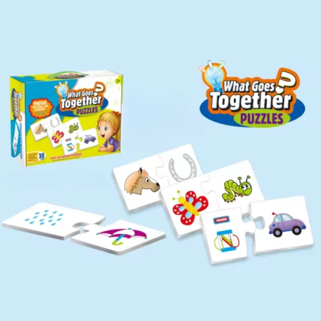 Set puzzle educativ 2-în-1 „What Goes Together” – asocieri logice din 2 piese [1]
