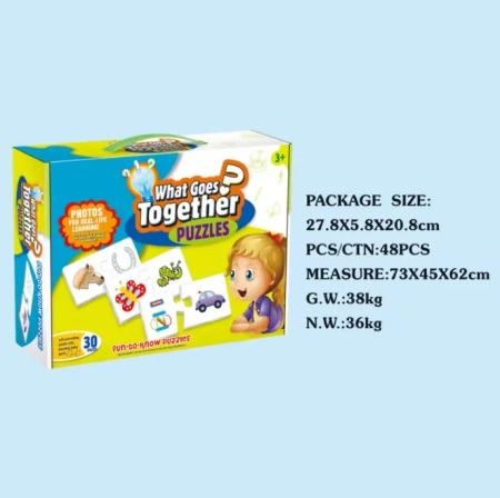 Set puzzle educativ 2-în-1 „What Goes Together” – asocieri logice din 2 piese [2]