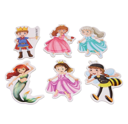 Set puzzle educativ 6 în 1 cu piese mari – personaje din basme [1]