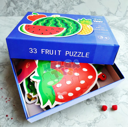 Set puzzle fructe – 33 piese cu piese mari pentru copii [1]