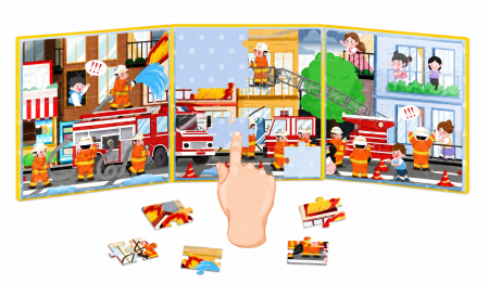 Set Puzzle Magnetic ,, Pompierii Neînfricați " – 60 Piese [2]