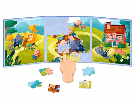Set Puzzle Magnetic ,, Povestea Celor Trei Purceluși " – 60 Piese [1]
