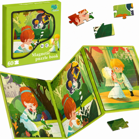 Set Puzzle Magnetic ,,Povestea Prințului Broscoi" – 60 Piese [1]