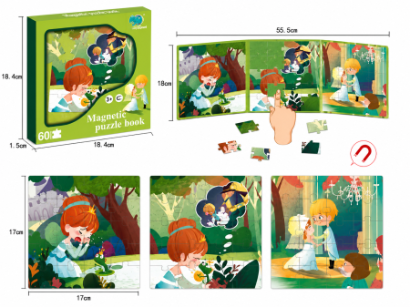 Set Puzzle Magnetic ,,Povestea Prințului Broscoi" – 60 Piese [2]