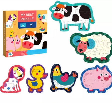 Cadouri Aniversare - Set puzzleuri animale domestice – 33 piese