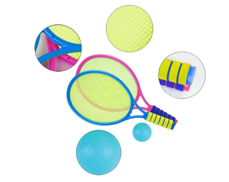Set rachete tenis pentru copii cu minge și fluturaș pentru badminton [2]