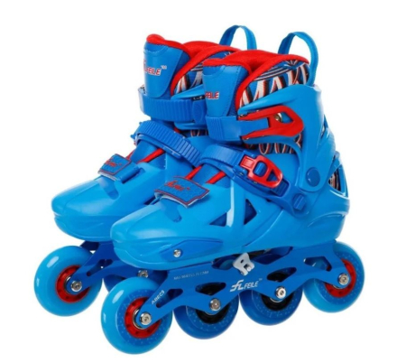 Role si Skateboard - Set role copii reglabile pentru stabilitate și performanță - Albastre