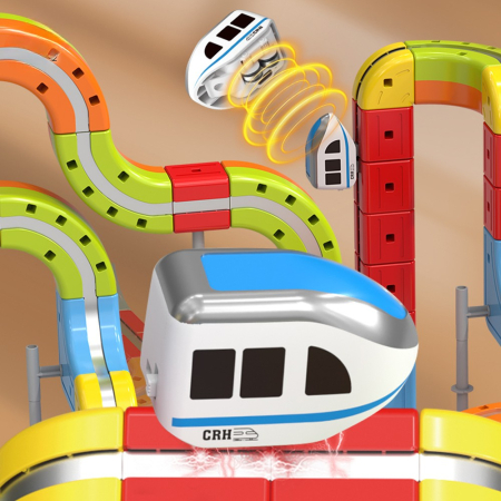 Set tren cu traseu magnetic si circuit 3D – 38 piese [2]