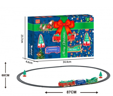 Trenulețe - Set Trenulet Electric cu Motiv de Crăciun - 3 +