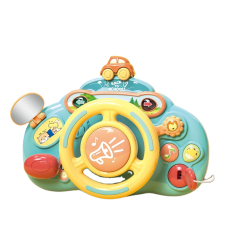 Simulator auto interactiv pentru copii cu volan, sunete și activități educative de conducere [0]
