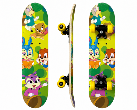 Skateboard din lemn model Animale Cartoon Forest Friends - 60 cm [1]