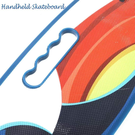Skateboard tip Mini Cruiser cu mâner - Model Rainbow Flow [2]