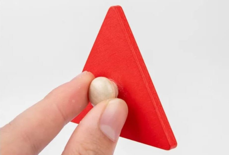 Sortator încastru din lemn cu forme geometrice și culori, 5 forme, jucărie educativă montessori [2]