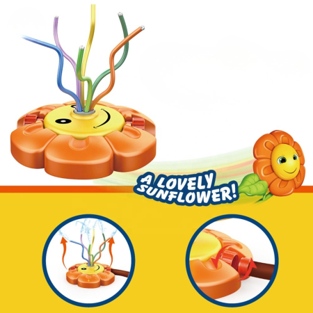 Stropitoare de grădină pentru copii ,,Floare colorată" cu pulverizare rotativă [1]