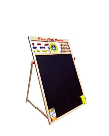 Tabla educativa multifunctionala din lemn 3-in-1, magnetica / marker / creta 2 dimensiuni