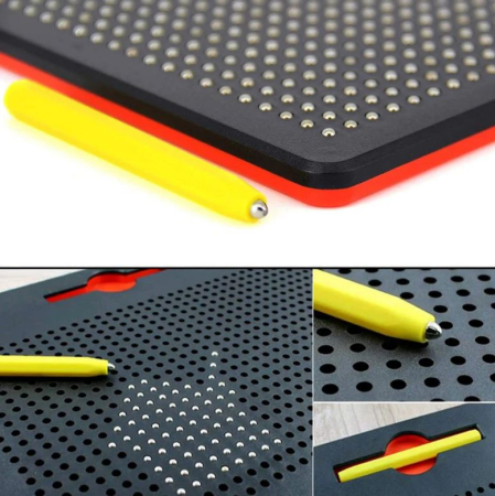 Tablă magnetică pentru desen și învățare cu 714 bile magnetice și stilou special [4]