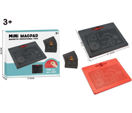 Tablă magnetică pentru desen și învățare cu 714 bile magnetice și stilou special [3]