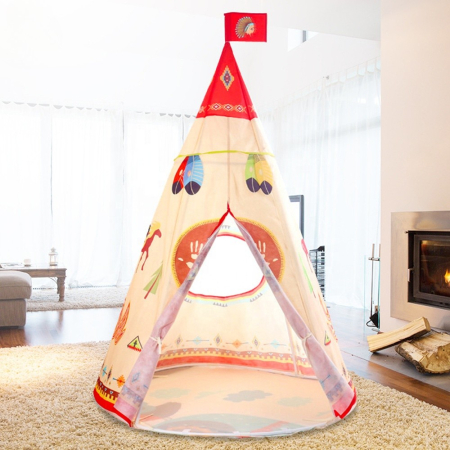 Teepee cort de joacă pentru copii – pavilion interior tip indian 24+ [1]