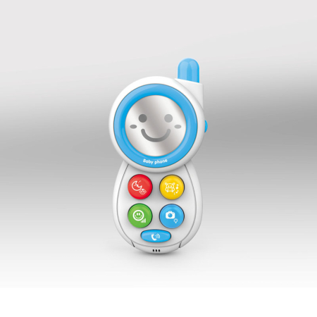 0–12 luni - Telefon pentru bebeluși cu lumini si sunete - Albastru