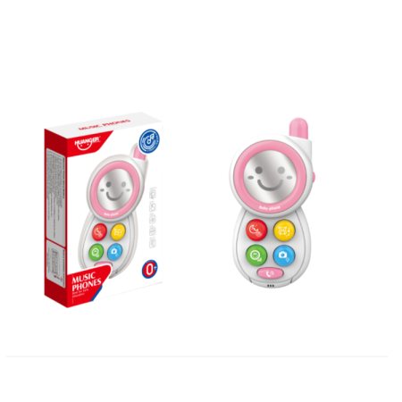 Telefon pentru bebeluși cu lumini si sunete - Roz [1]