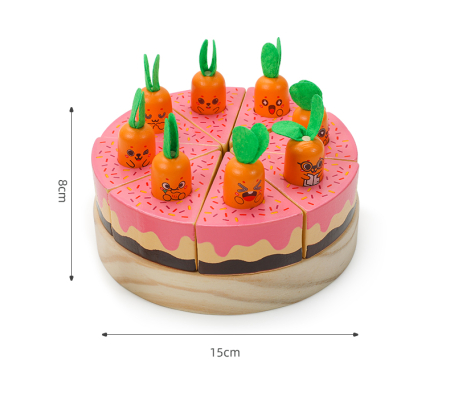 Tort de morcovi – jucărie din lemn cu emoticoane [4]
