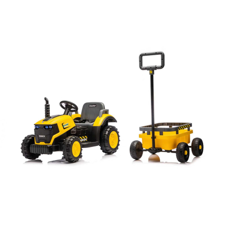 Tractor electric 3 în 1 cu remorcă și telecomandă parentală - Galben ,12V [1]