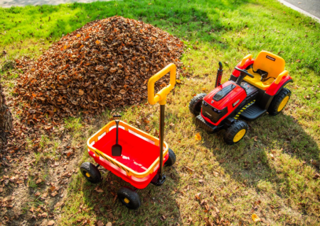 Tractor electric 3 în 1 cu remorcă și telecomandă parentală - Roșu ,12V [5]