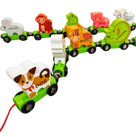 Trenulet magnetic cu animale detasabile - 3+ [1]