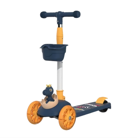 Trotinete & Triciclete pentru Copii - Tricicletă copii 3 roți multifuncțională cu muzică si lumini LED