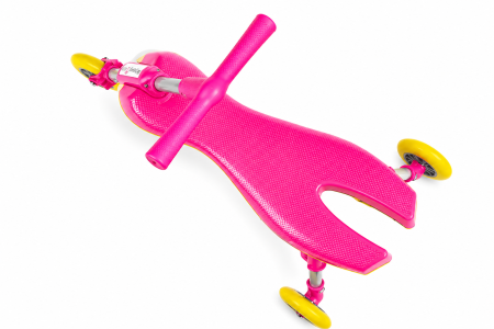 Tricicletă pliabilă Scooter Baby Bug Ride-On cu roți din silicon - Roz [3]
