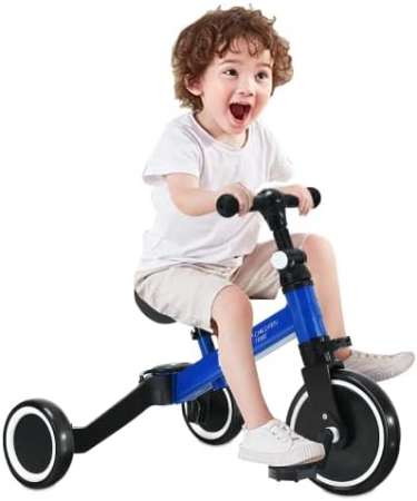 Tricicletă transformabilă în bicicletă fără pedale – albastru [1]