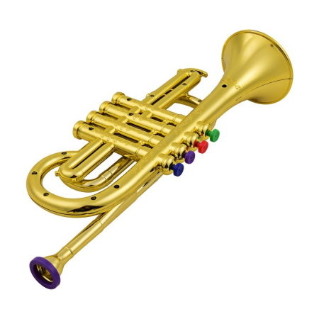 Trompetă muzicală pentru copii, 25 cm și 8 clape colorate [3]