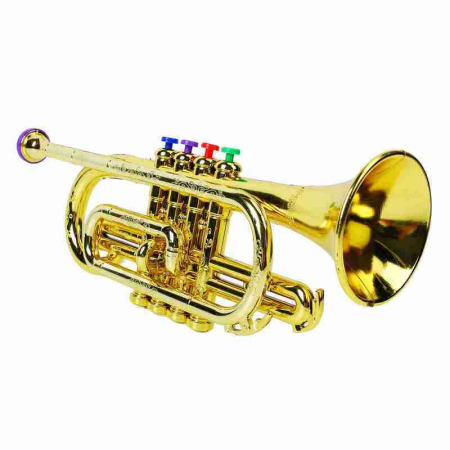 Cadouri Aniversare - Trompetă muzicală pentru copii, 25 cm și 8 clape colorate