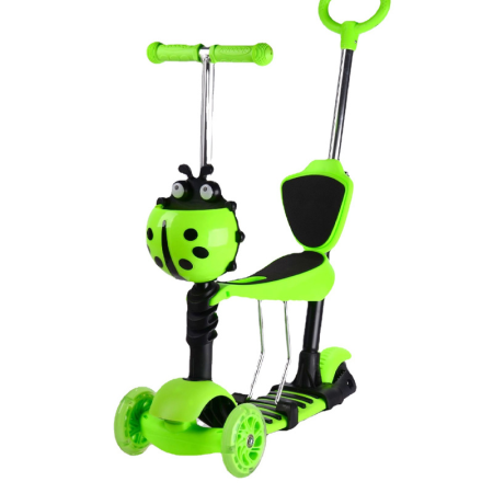 Trotinetă copii 5 în 1 cu scaunel – ( verde ) [1]
