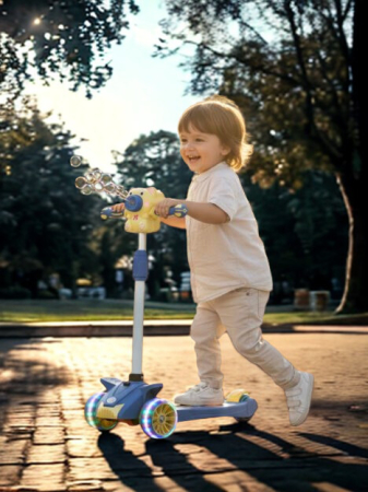Trotinetă copii cu muzică , lumini și baloane de săpun (albastra) [2]