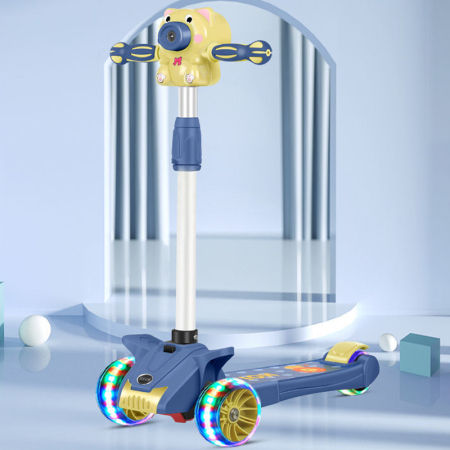 Trotinetă copii cu muzică , lumini și baloane de săpun (albastra) [1]