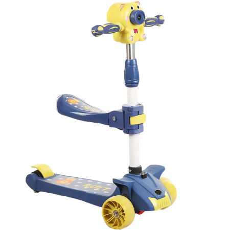 Trotinete & Triciclete pentru Copii - Trotinetă copii cu muzică , lumini și baloane de săpun (albastra)