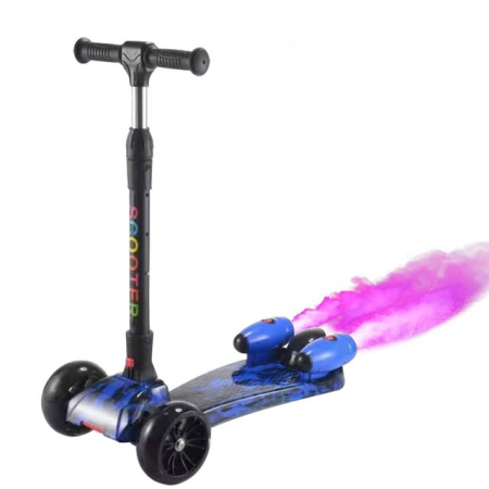 Trotinete & Triciclete pentru Copii - Trotinetă cu aburi, sunete și lumini – Bluetooth, USB, ( albastru )