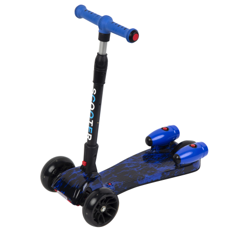 Trotinetă cu aburi, sunete și lumini – Bluetooth, USB, ( albastru ) [2]