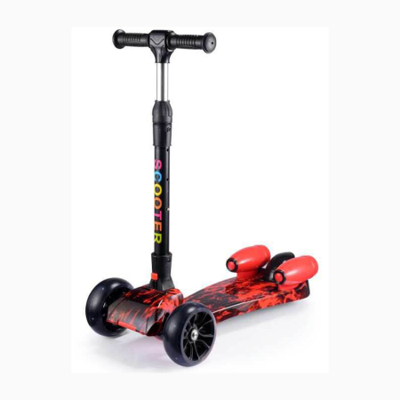 Trotinetă cu aburi, sunete și lumini – Bluetooth, USB, ( rosu ) [1]