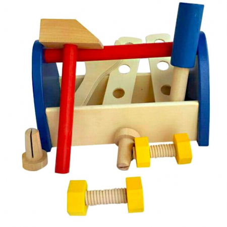 Jucarii sub 50 lei - Trusă de scule din lemn pentru copii – Set educativ | ZukiToys.ro
