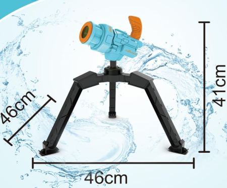 Tun cu apă pentru copii cu trepied pentru joacă în exterior - albastru [4]
