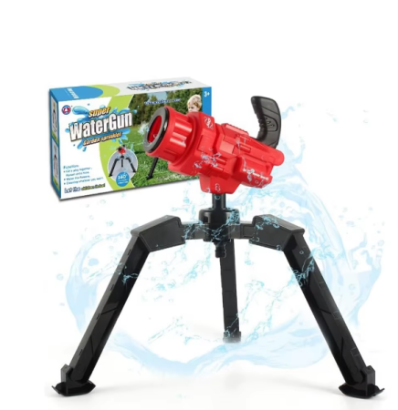 Joaca de Vara & Apa - Tun cu apă pentru copii cu trepied pentru joacă în exterior - roșu