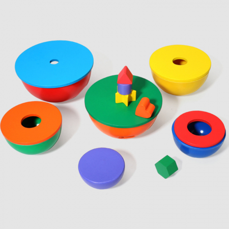 Turn Rainbow din lemn – Joc de stivuire cu forme geometrice | ZukiToys.ro [3]